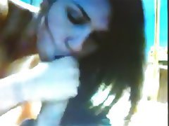 Blowjob, Brunette, Webcam